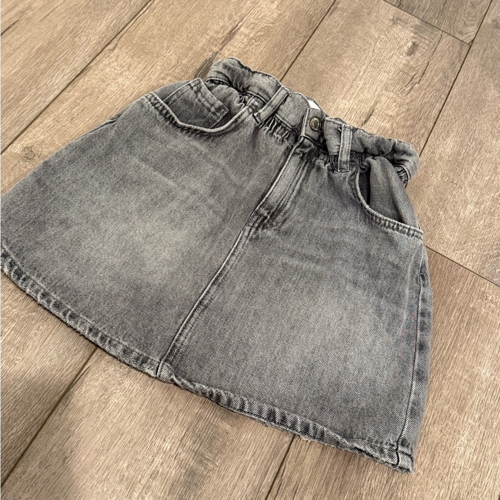 Zara Gray Denim Skirt